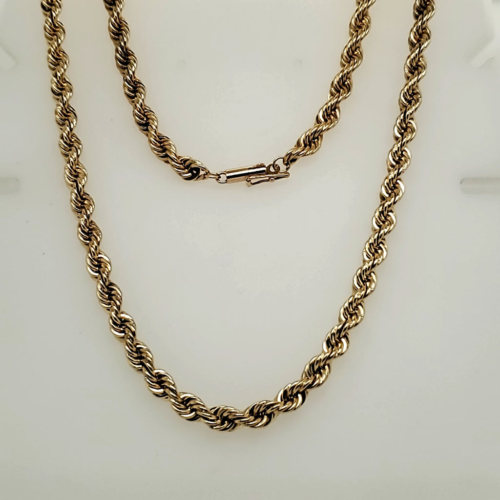 30"" 14kt Yellow Gold Rope Chain