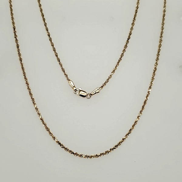 30"" 14kt Yellow Gold Rope Chain