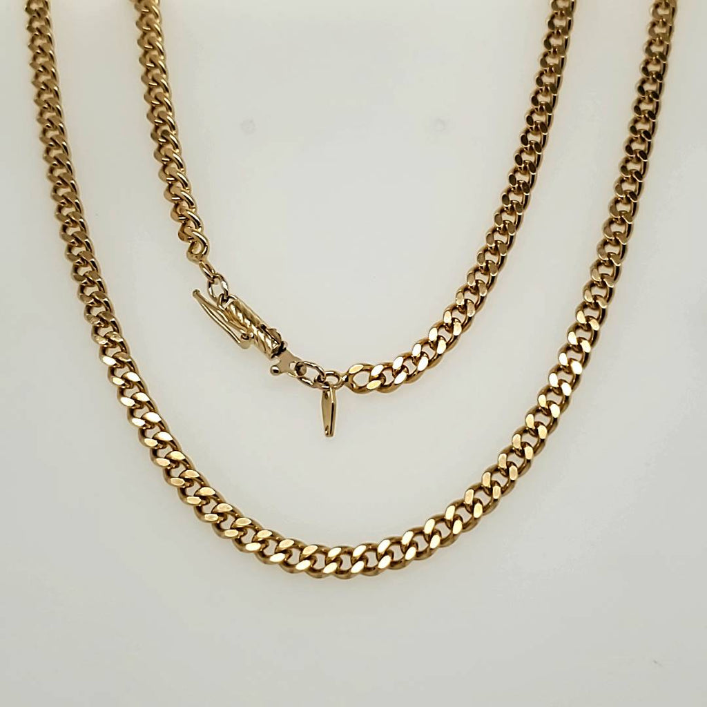 18kt Yellow Gold 24"" Cuban Link Necklace