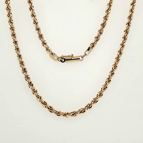 20"" 14kt Yellow Gold Rope Chain