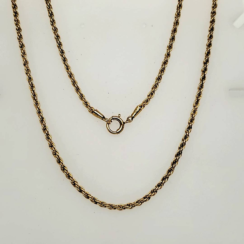 24"" 14kt Yellow Gold Rope Chain