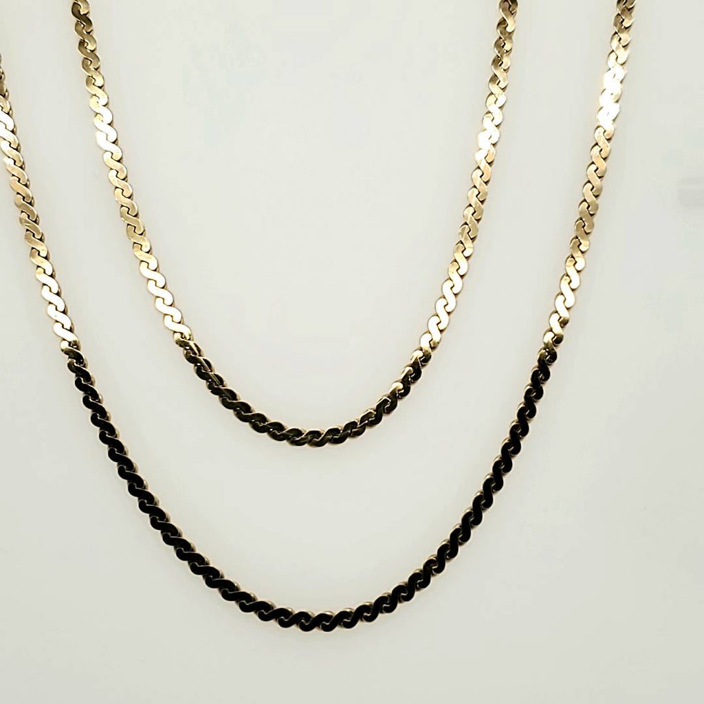 14kt Yellow Gold 24"" Serpentine Chain