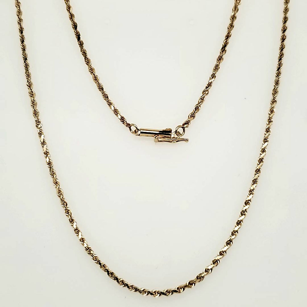 24"" 14kt Yellow Gold Rope Chain