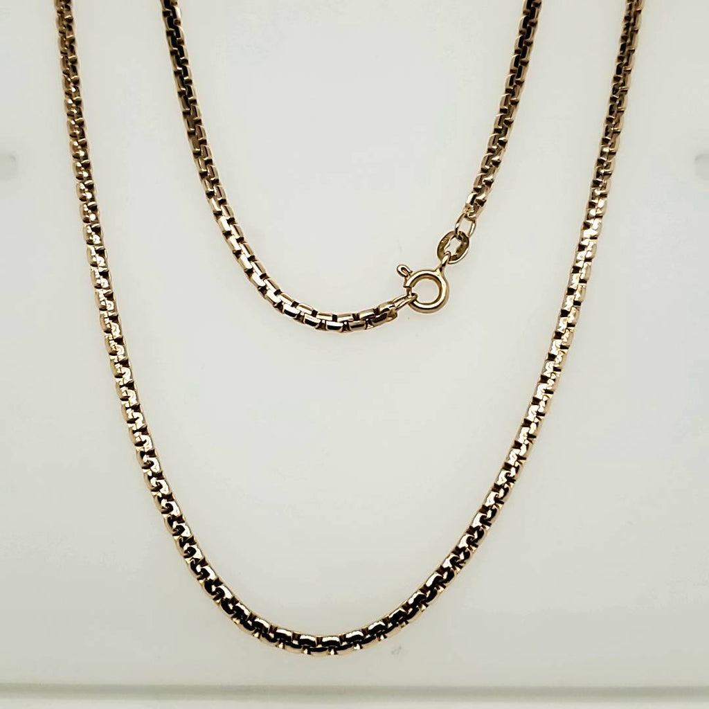 14kt Yellow Gold Beveled Serpentine Chain