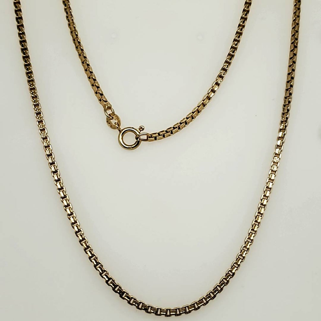 14kt Yellow Gold 28"" Box Chain