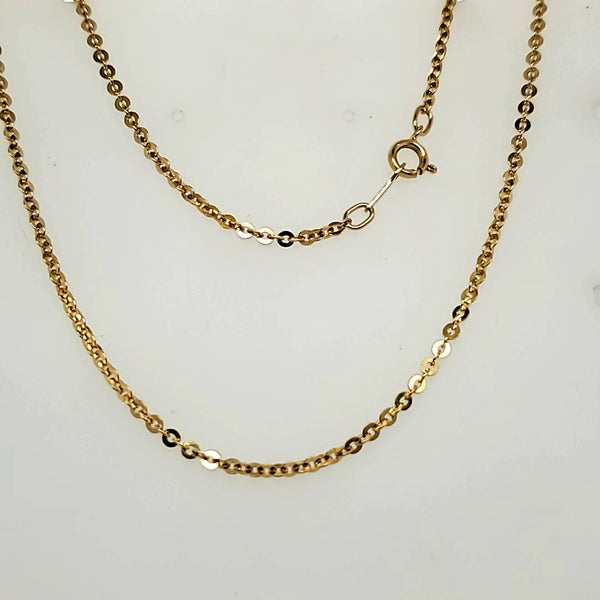 14kt yellow gold 18"" chain