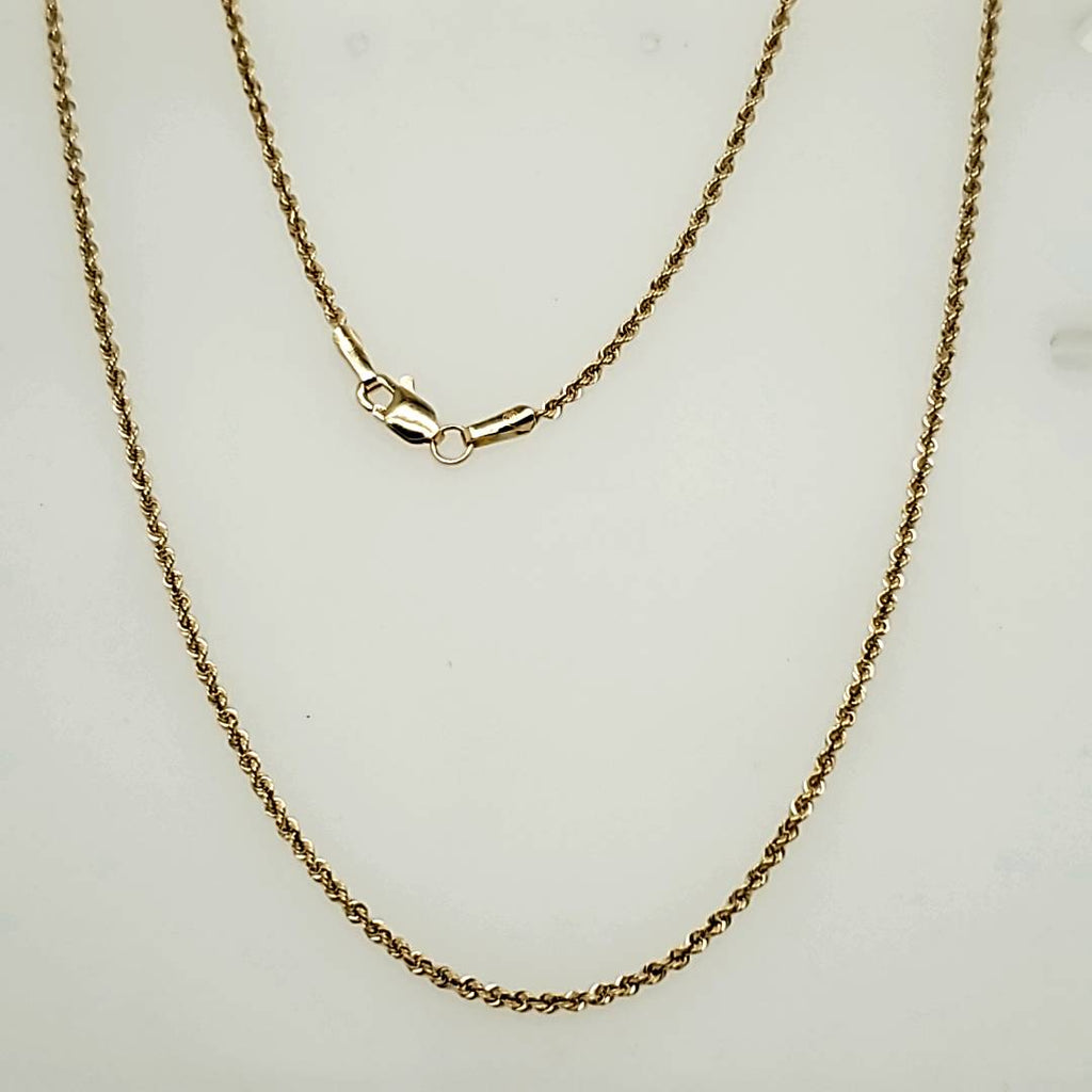 30"" 14kt Yellow Gold Rope Chain