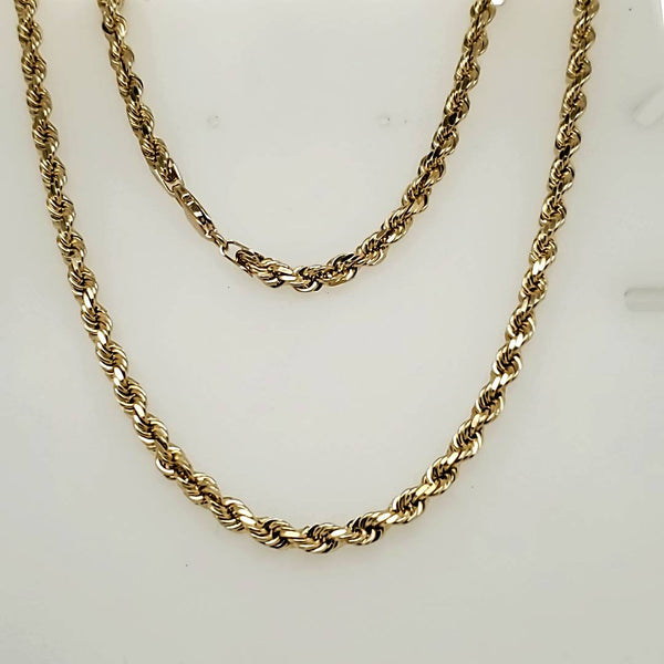 26"" 14kt Yellow Gold Rope Chain