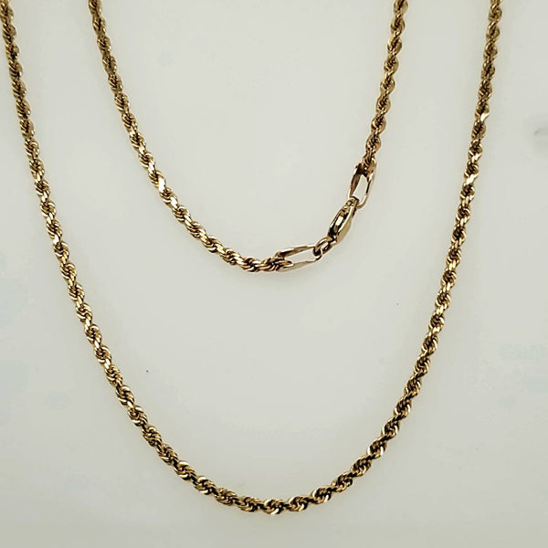 18"" 14kt Yellow Gold Rope Chain