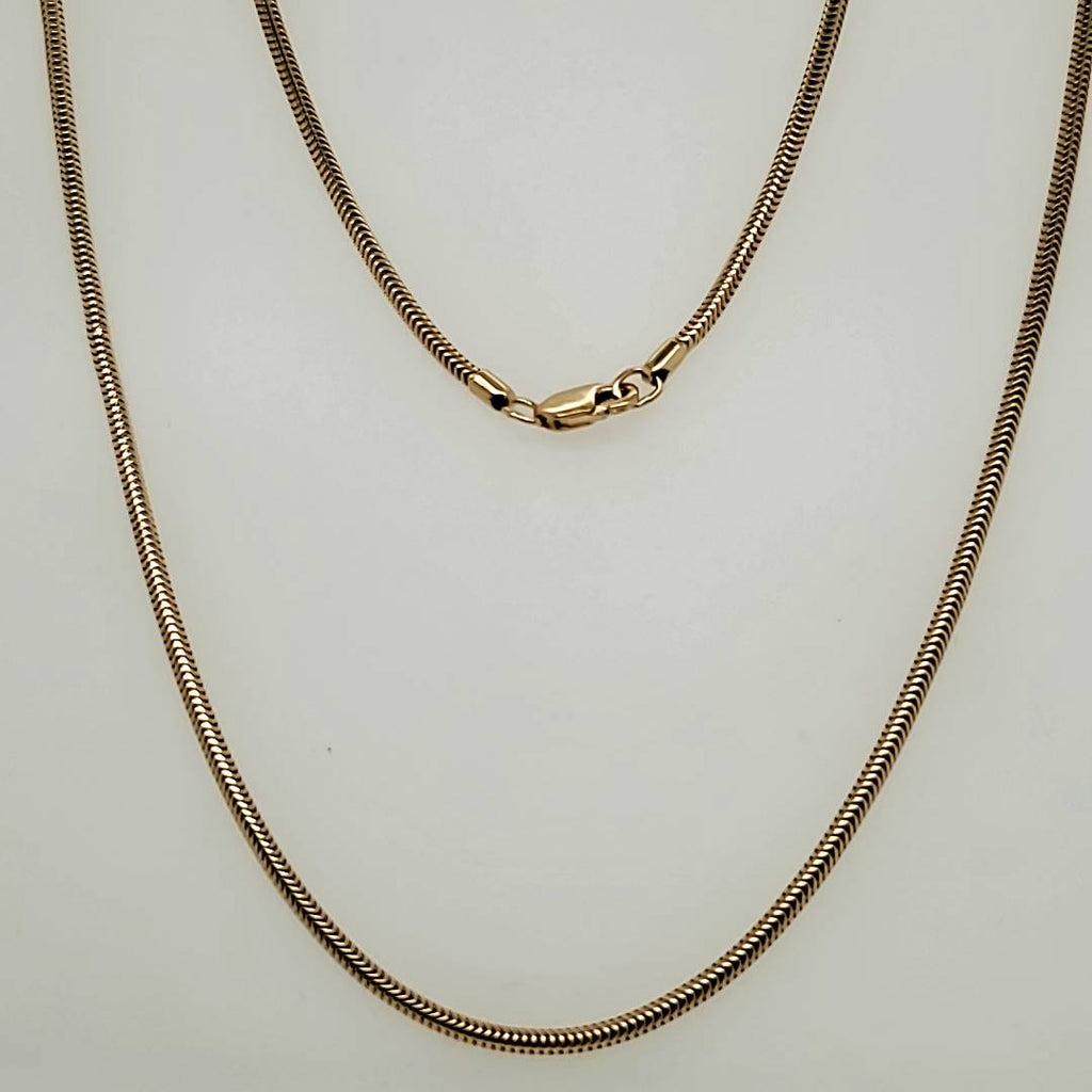 20"" 14kt yellow Gold Snake Chain