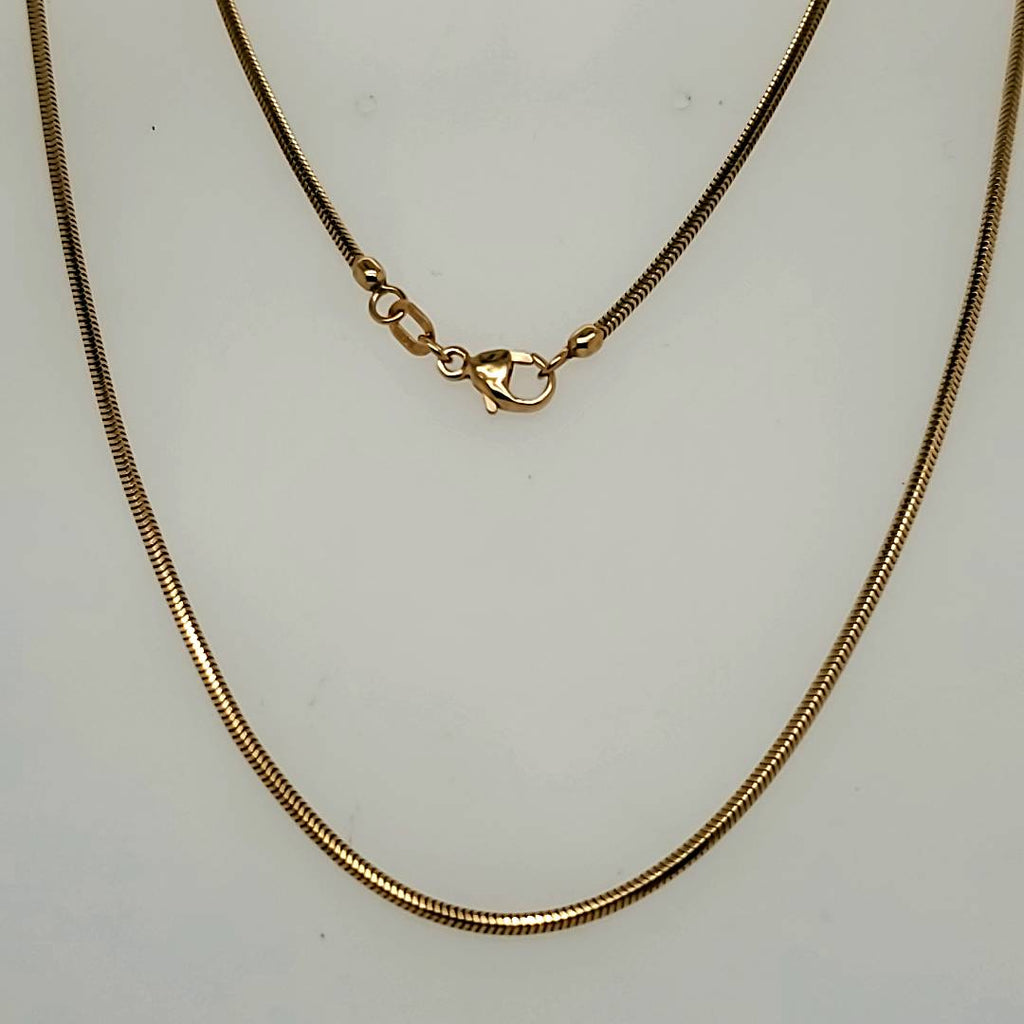 22"" 18kt yellow Gold Snake Chain