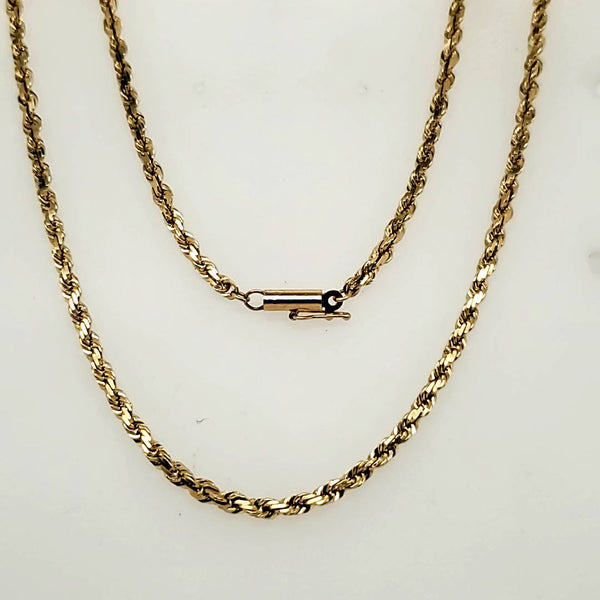 18"" 14kt Yellow Gold Rope Chain