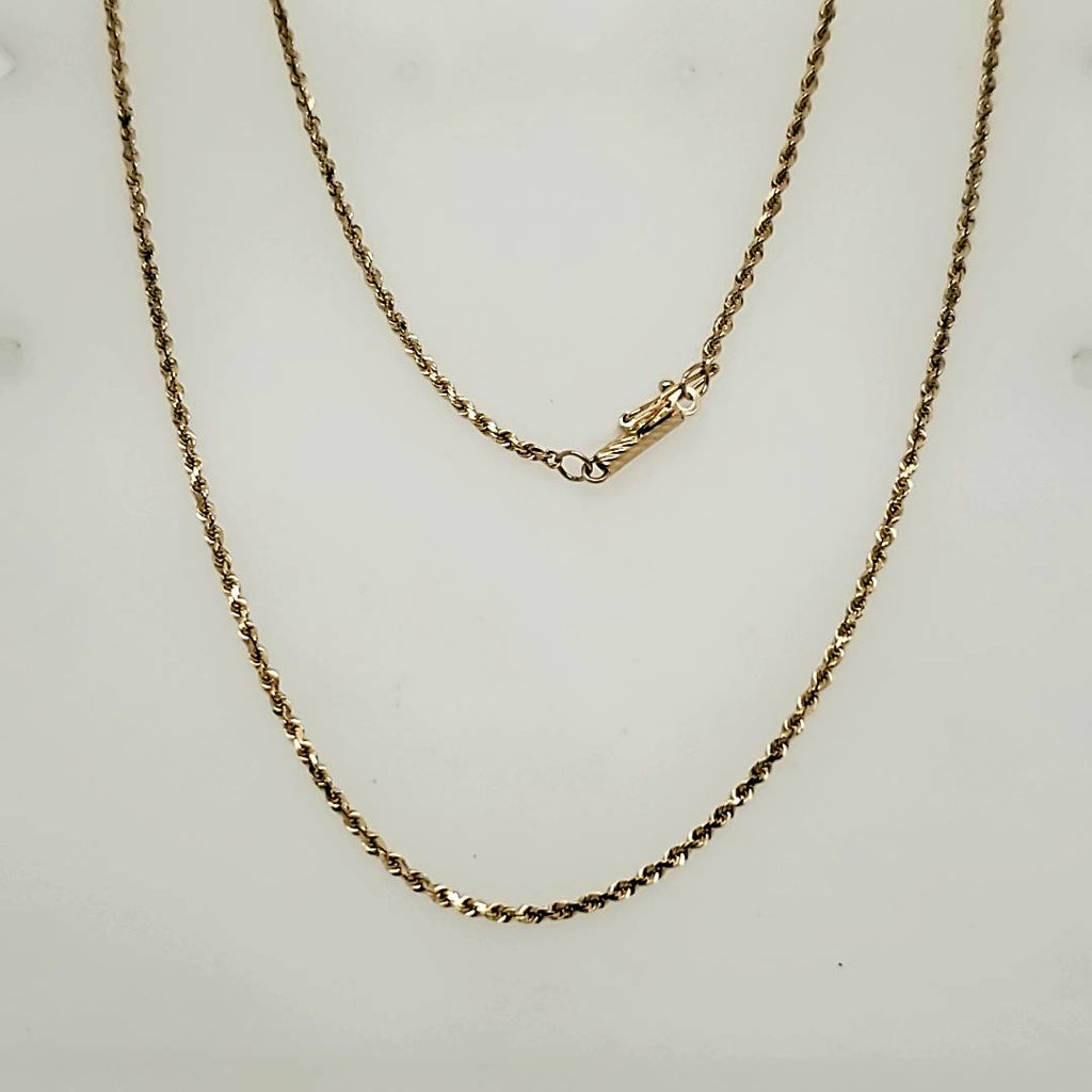 24"" 14kt Yellow Gold Rope Chain