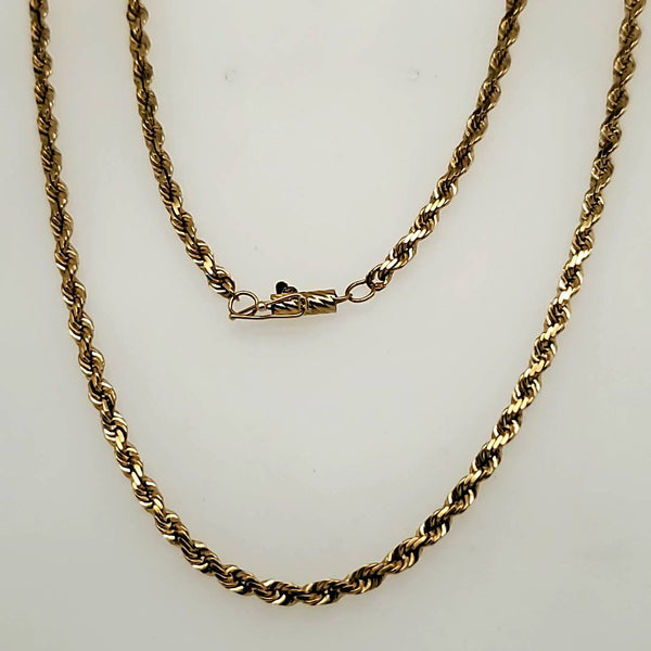 24"" 14kt Yellow Gold Rope Chain