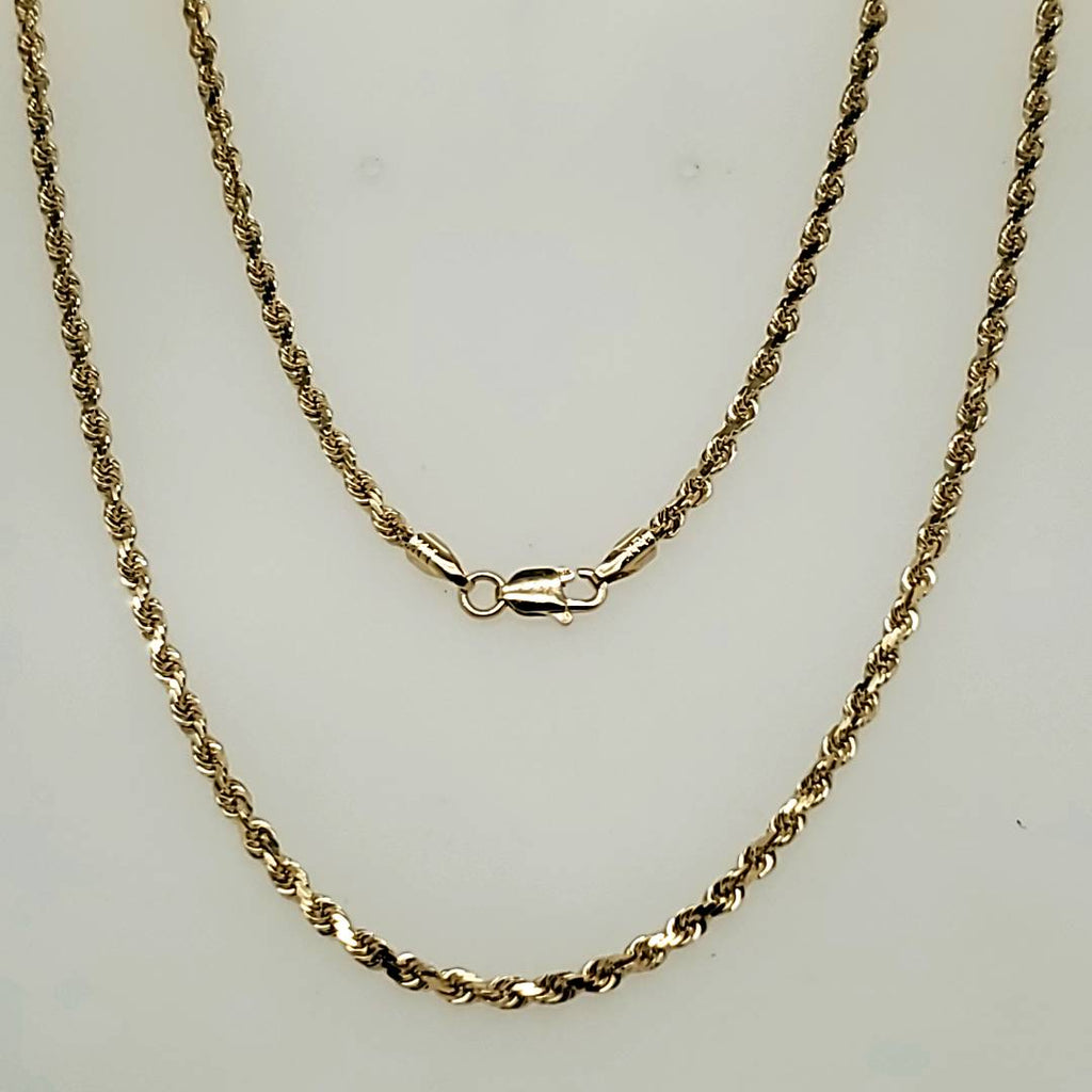 20"" 14kt Yellow Gold Rope Chain