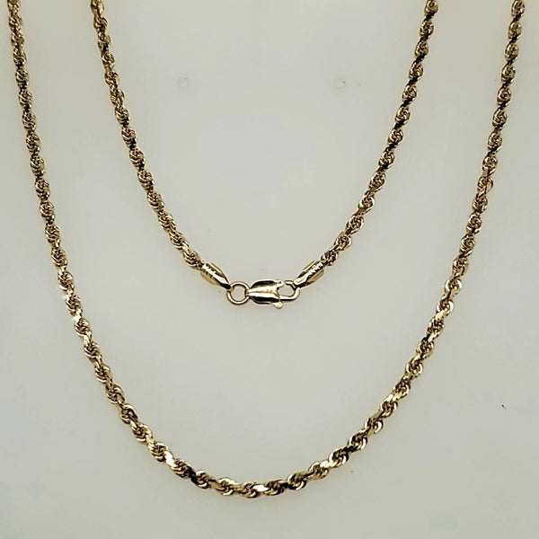 20"" 14kt Yellow Gold Rope Chain