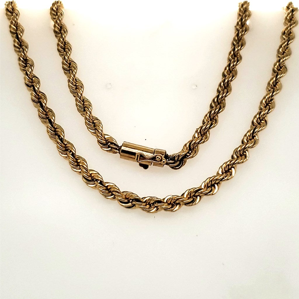 18"" 14kt Yellow Gold Rope Chain