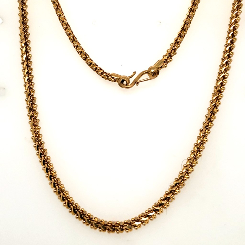 18kt Yellow Gold 20"" Woven Link Necklace