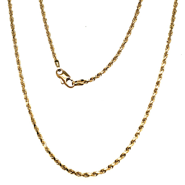 20"" 14kt Yellow Gold Rope Chain