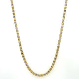 20"" 14kt White And Yellow Gold Texured Chain