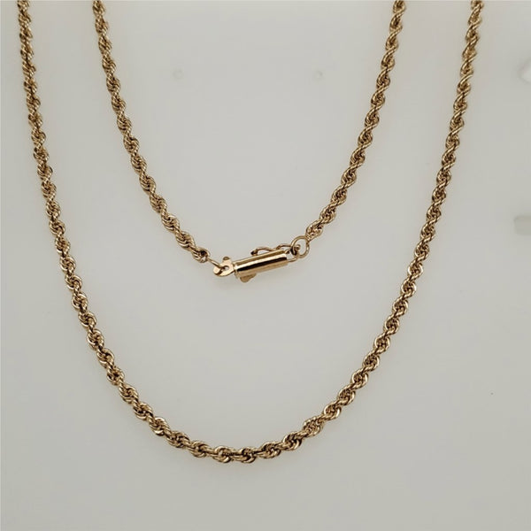 30"" 14kt Yellow Gold Rope Chain