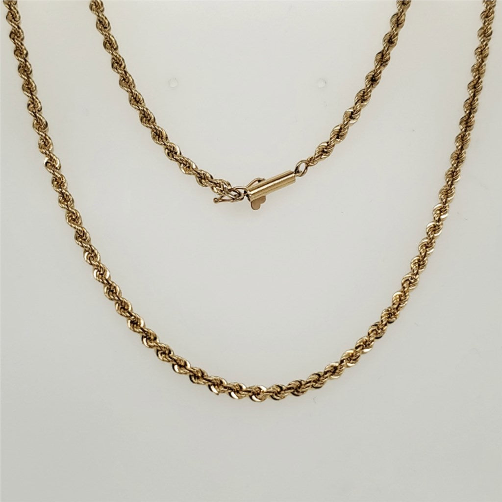 20"" 14kt Yellow Gold Rope Chain