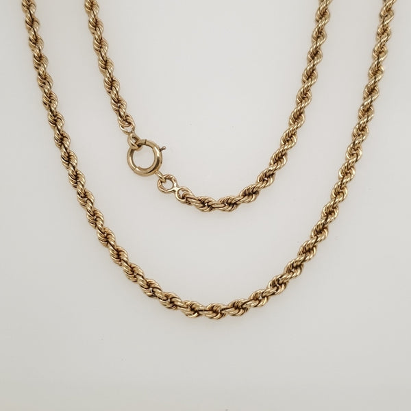 30"" 14kt Yellow Gold Rope Chain