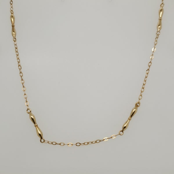 18kt Yellow Gold Station Necklace
