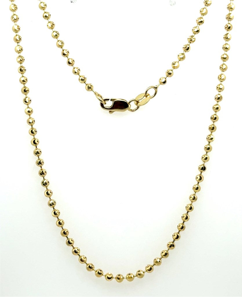 14kt Yellow Gold Royal Chain Fancy Textured Link 18 Inch Chain