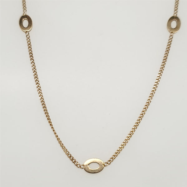 14kt Yellow Gold Station Necklace