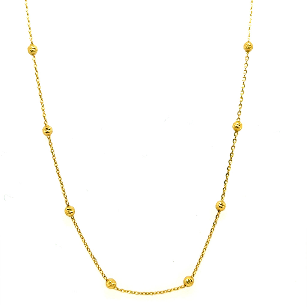 14kt Yellow Gold Royal Chain Fancy Textured Link 18 Inch Chain