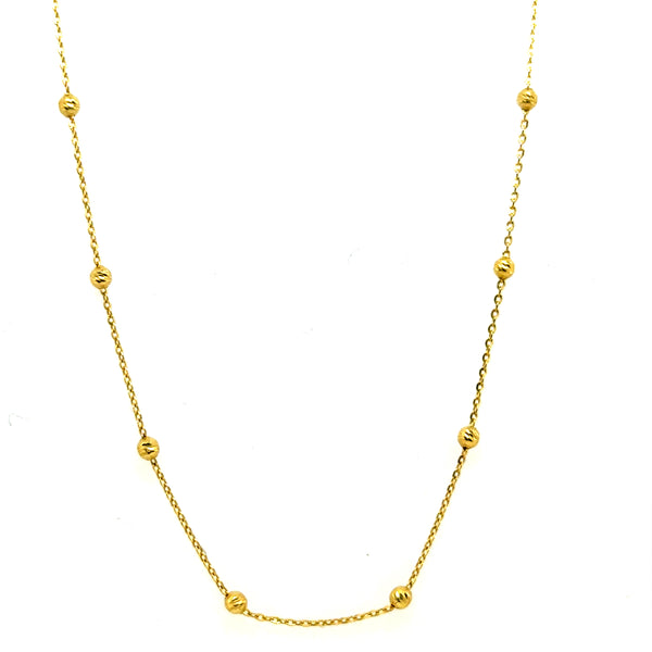 14kt Yellow Gold Royal Chain Fancy Textured Link 18 Inch Chain