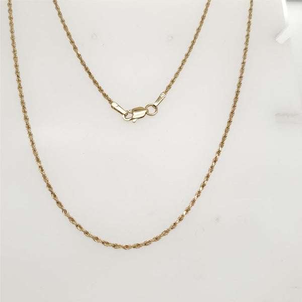 24"" 14kt Yellow Gold Rope Chain