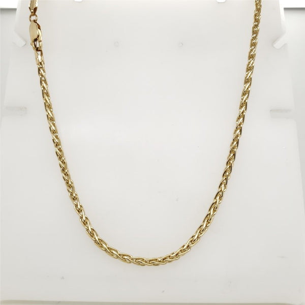 14kt Yellow Gold 20"" Wheat Chain