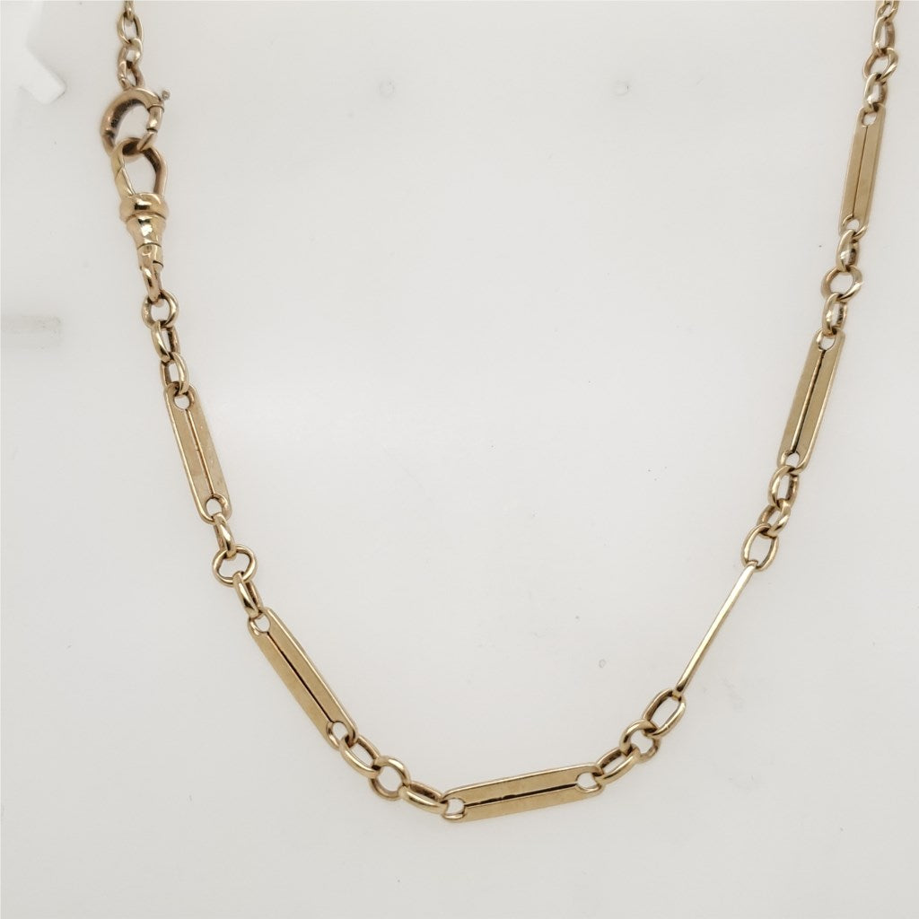 Antique Victorian 14kt Yellow Gold Fancy Link Chain
