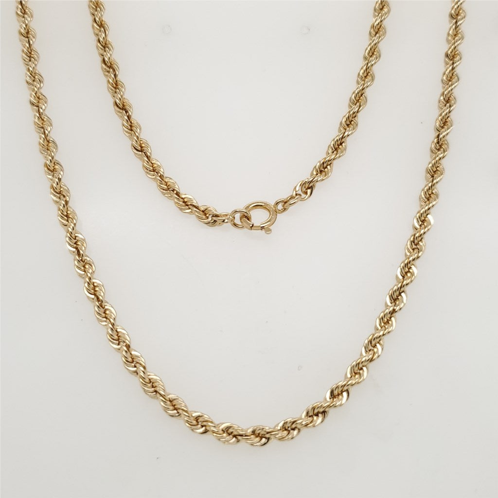 27"" 14kt Yellow Gold Rope Chain