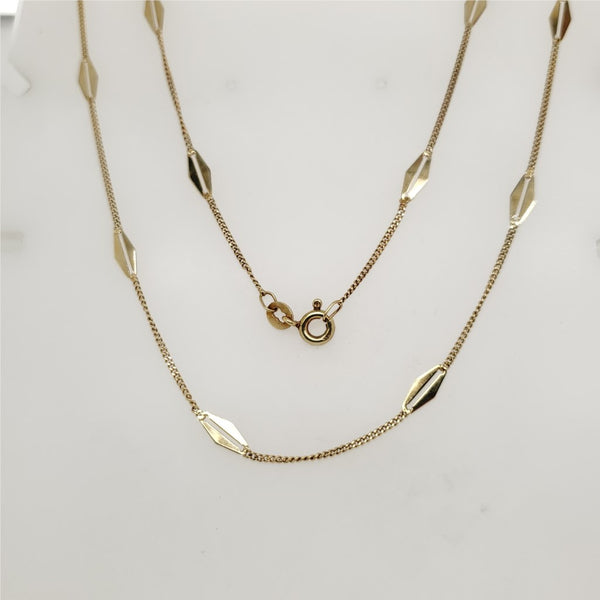 14kt Yellow Gold Station Necklace