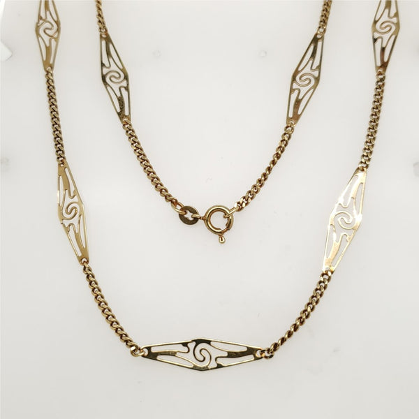 14kt Yellow Gold Station Necklace
