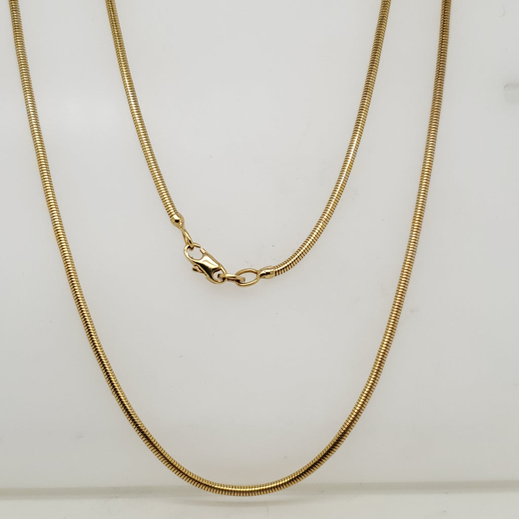 20"" 14kt yellow Gold Snake Chain