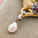 14kt Yellow Gold Art Nouveau Style Gemstone Pendant/brooch