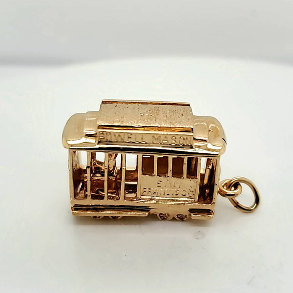 Vintage 14kt Yellow Gold San Francisco Cable Car Charm