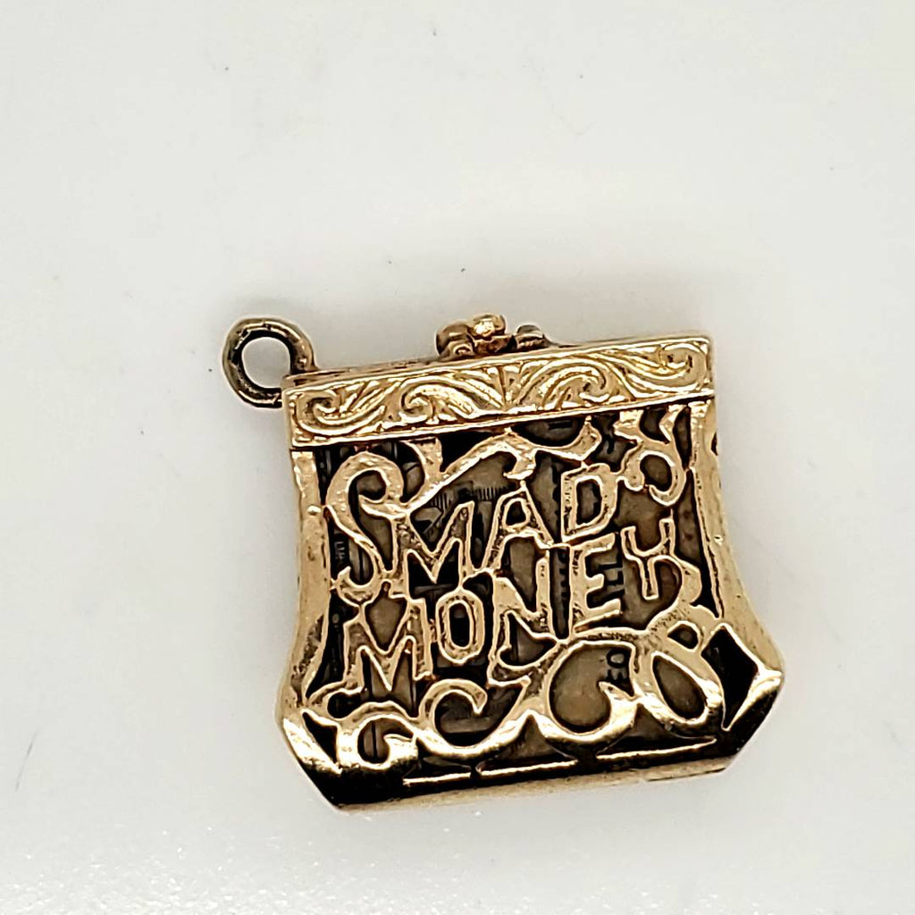 Vintage 14kt Yellow Gold Opening Box Mad Money Charm