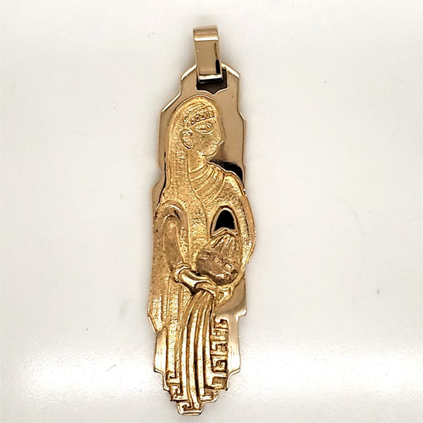 Vintage 14kt Yellow Gold Egyptian Motif Pendant