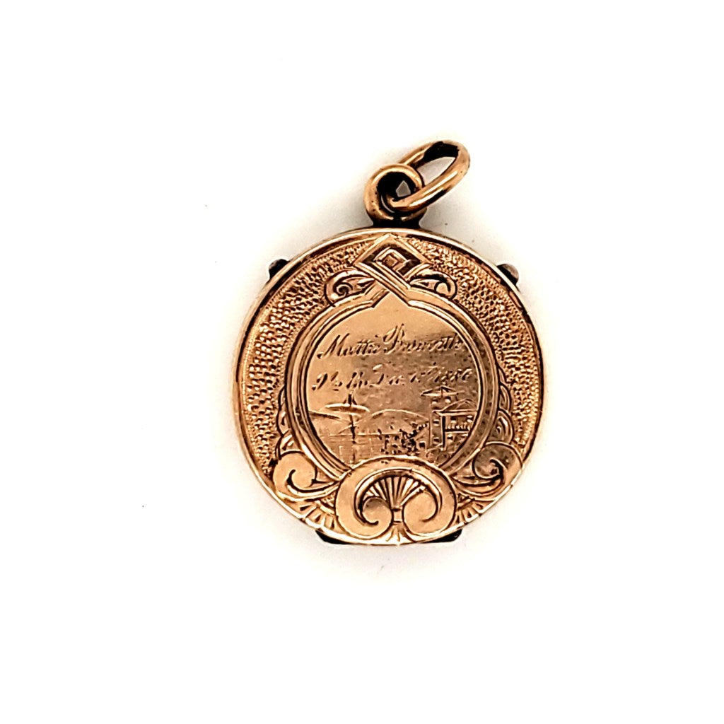 Antique Victorian 1886 14kt Gold Locket