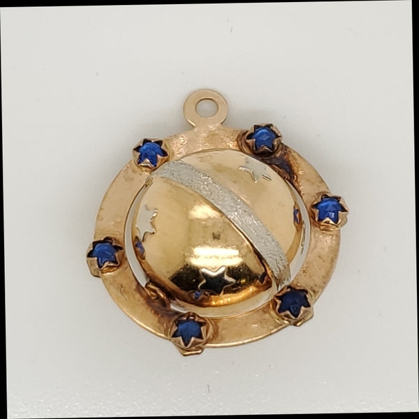 Vintage 18kt Yellow Gold Globe Charm