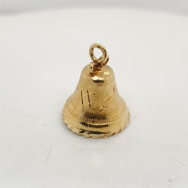 Vintage 18kt Yellow Gold Bell Charm/Pendant