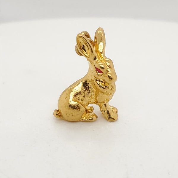 Vintage 24kt Yellow Gold Rabbit Charm/Pendant