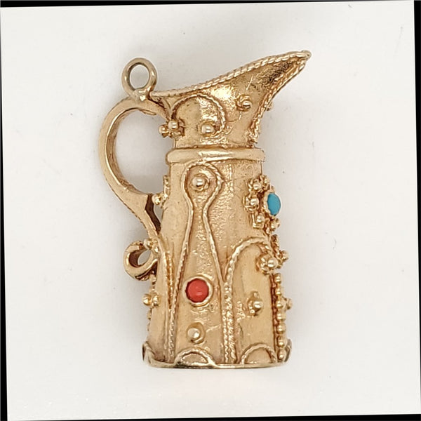 Vintage 14kt Yellow Gold Ewer Charm