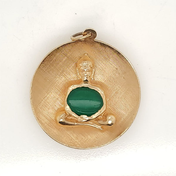 Vintage 14kt Yellow Gold Buddha Charm Pendant
