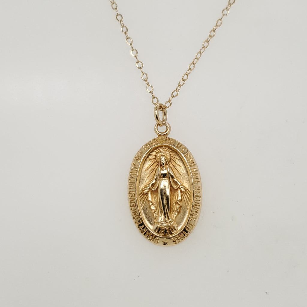 14kt Yellow Gold Religious Medal